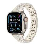 For Apple Watch Ultra 2 49mm Bling Diamond Chain Metal Watch Band(Starlight)