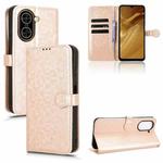 For Redmi A5 4G 173.3mm Honeycomb Dot Texture Leather Phone Case(Gold)