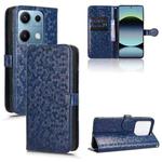 For Redmi Note 14S Honeycomb Dot Texture Leather Phone Case(Blue)