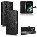 For Redmi K80 Ultra Honeycomb Dot Texture Leather Phone Case(Black)