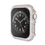 For Apple Watch Series 6 / 5 / 4 / SE 44mm Hollowed Diamond Metal Watch Case(Rose Pink)