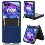 For Motorola Razr 60 Honeycomb Dot Texture Card Slot Leather Phone Case(Blue)