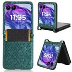 For Motorola Razr 60 Honeycomb Dot Texture Card Slot Leather Phone Case(Green)