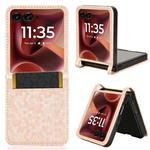 For Motorola Razr 60 Ultra Honeycomb Dot Texture Card Slot Leather Phone Case(Gold)