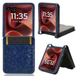 For Motorola Razr 60 Ultra Honeycomb Dot Texture Card Slot Leather Phone Case(Blue)