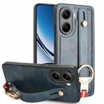 For Redmi Turbo 4 Wristband Leather Back Phone Case(Blue)