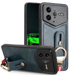 For Redmi K80 Pro Champion Edition Wristband Leather Back Phone Case(Blue)