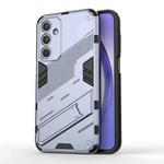 For Samsung Galaxy M35 5G Punk Armor 2 in 1 PC + TPU Shockproof Phone Case with Invisible Holder(Grey)