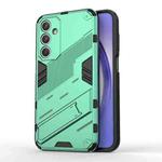 For Samsung Galaxy M35 5G Punk Armor 2 in 1 PC + TPU Shockproof Phone Case with Invisible Holder(Green)