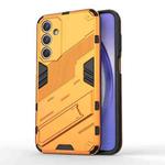 For Samsung Galaxy M35 5G Punk Armor 2 in 1 PC + TPU Shockproof Phone Case with Invisible Holder(Orange)