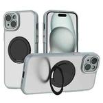 For iPhone 15 Plus Bodyguard Rotating Bracket MagSafe Phone Case(Grey)