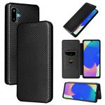 For Samsung Galaxy M06 5G / F06 5G Carbon Fiber Texture Flip Leather Phone Case(Black)