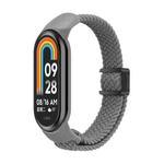 For Xiaomi Smart Band 9 / 8 Nylon Braided Loop Magnetic Buckle Integrated Watch Band(Grey)