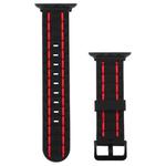 For Apple Watch 5 & 4 44mm / 3 & 2 & 1 42mm Silicone Wave Style Watch Band(Red)
