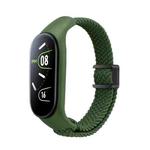 For Xiaomi Mi Band 7 / 6 / 5 / 4 / 3 Nylon Braided Loop Magnetic Buckle Integrated Watch Band(Green)