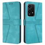 For Honor 200 Lite Global Triangle Solid Color Leather Phone Case(Green)