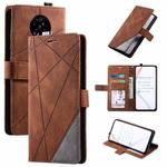 For Xiaomi Redmi K30 Pro Skin Feel Splicing Horizontal Flip Leather Case with Holder & Card Slots & Wallet & Photo Frame(Brown)