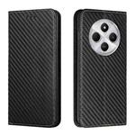 For Redmi A4 5G Carbon Fiber Texture Magnetic Flip Leather Phone Case(Black)