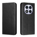 For Redmi Note 14 Pro 4G Carbon Fiber Texture Magnetic Flip Leather Phone Case(Black)
