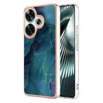 For Xiaomi Poco F6 5G Electroplating Marble Dual-side IMD Phone Case(Green 017)