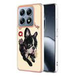 For Xiaomi 14T Electroplating Marble Dual-side IMD Phone Case(Lucky Dog)