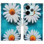 For Xiaomi Redmi 13 4G Colored Drawing Pattern Leather Phone Case(Daisy)