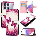 For Redmi K70 Ultra 5G Global 3D Painting Horizontal Flip Leather Phone Case(Rose Butterfly)