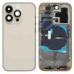 For iPhone 14 Pro Battery Back Cover with Power + Volume Flex Cable + Wireless Charging Module, Version:CE EU Version(Gold)
