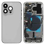 For iPhone 14 Pro Battery Back Cover Assembly, Version:US Version(Silver)
