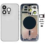 For iPhone 14 Pro Battery Back Cover with Side Keys & Card Tray, Version:China Version(Silver)