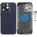 For iPhone 14 Pro Max Battery Back Cover with Side Keys & Card Tray, Version:US Version(Purple)