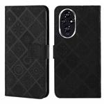 For Honor 200 Ethnic Style Embossed Pattern Leather Phone Case(Black)