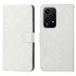 For Honor 200 Lite Global Ethnic Style Embossed Pattern Leather Phone Case(White)