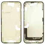 For iPhone 15 Middle Frame Bezel Plate with Side Keys + Card Tray, Version:US Version(Yellow)
