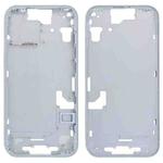 For iPhone 15 Middle Frame Bezel Plate with Side Keys + Card Tray, Version:US Version(Blue)