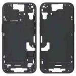 For iPhone 15 Middle Frame Bezel Plate with Side Keys + Card Tray, Version:China Version(Black)
