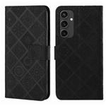 For Samsung Galaxy S24 FE 5G Ethnic Style Embossed Pattern Leather Phone Case(Black)