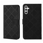 For Samsung Galaxy S25 5G Ethnic Style Embossed Pattern Leather Phone Case(Black)