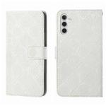 For Samsung Galaxy S25 5G Ethnic Style Embossed Pattern Leather Phone Case(White)