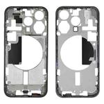 For iPhone 15 Pro Middle Frame Bezel Plate with Side Keys + Card Tray, Version:US Version(Black)