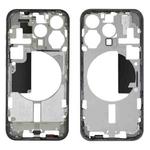 For iPhone 15 Pro Middle Frame Bezel Plate with Side Keys + Card Tray, Version:CE EU Version(Black)