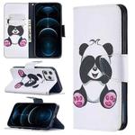 For iPhone 12 Pro Max Colored Drawing Pattern Horizontal Flip Leather Case with Holder & Card Slots & Wallet(Panda)