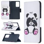 For Samsung Galaxy Note20 Ultra Colored Drawing Pattern Horizontal Flip Leather Case with Holder & Card Slots & Wallet(Panda)