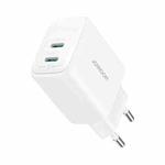 JOYROOM JR-TCF12 20W Dual USB-C / Type-C Fast Charger, Specification:EU Plug(White)