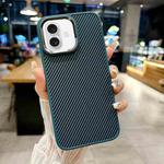 For iPhone 16 Carbon Fiber Texture MagSafe Magnetic Shockproof Phone Case(Blue)