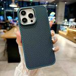 For iPhone 16 Pro Carbon Fiber Texture MagSafe Magnetic Shockproof Phone Case(Blue)