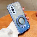 For Huawei nova 10 Plated Gradient Glitter Round Holder TPU Phone Case(Sierra Blue)