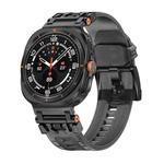 For Samsung Galaxy Watch UItra 47mm Armor TPU Sports Watch Band(Transparent Black)