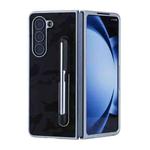 For Samsung Galaxy Z Fold6 5G PC Hybrid PU Stand Foldable Phone Case with Touch Pen(Black)