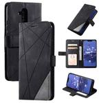 For Huawei Mate 20 Lite Skin Feel Splicing Horizontal Flip Leather Case with Holder & Card Slots & Wallet & Photo Frame(Black)